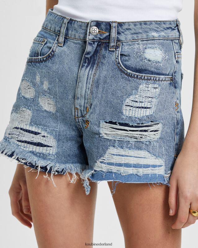 Ksubi vrouwelijk sta op en hallo buitenbeentje vernield XT0TV179 kleding blauw