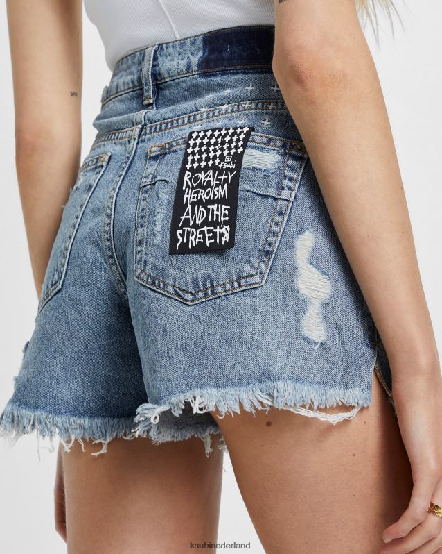 Ksubi vrouwelijk sta op en hallo buitenbeentje vernield XT0TV179 kleding blauw