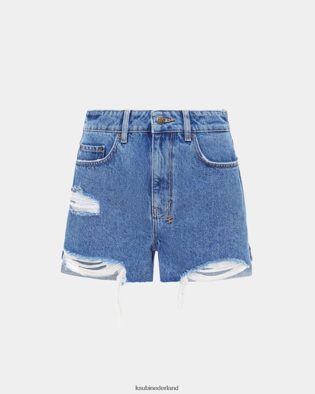 Ksubi vrouwelijk sta op en hallo kort erfgoed vernield XT0TV98 kleding midden blauw