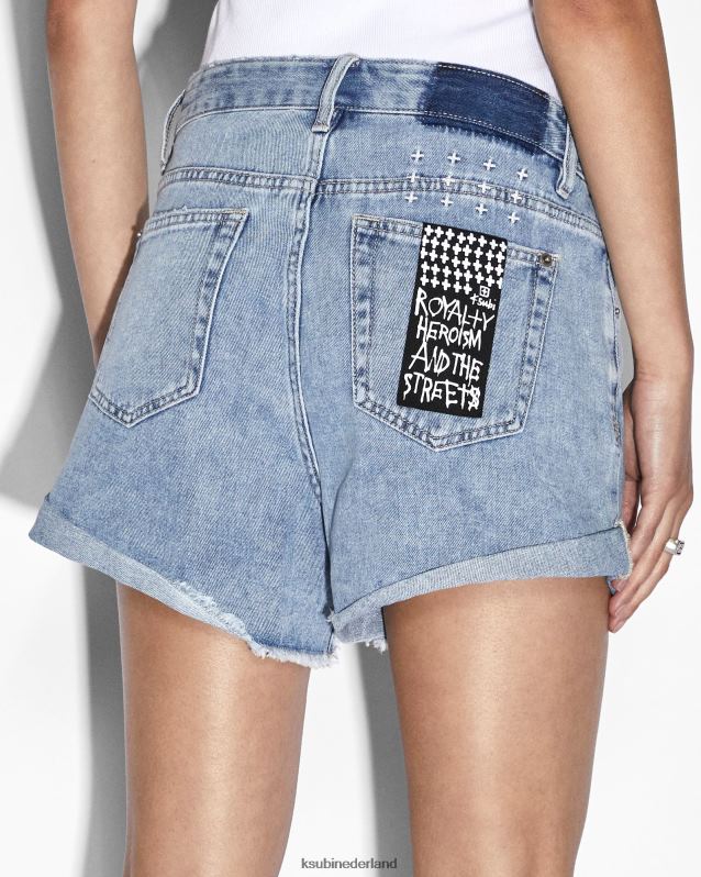 Ksubi vrouwelijk wazig uitrollen XT0TV148 kleding blauw