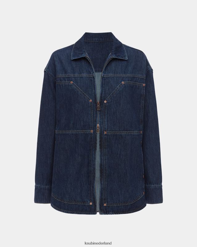 Ksubi vrouwelijk spits ls shirt erfenis XT0TV58 kleding donkerblauw