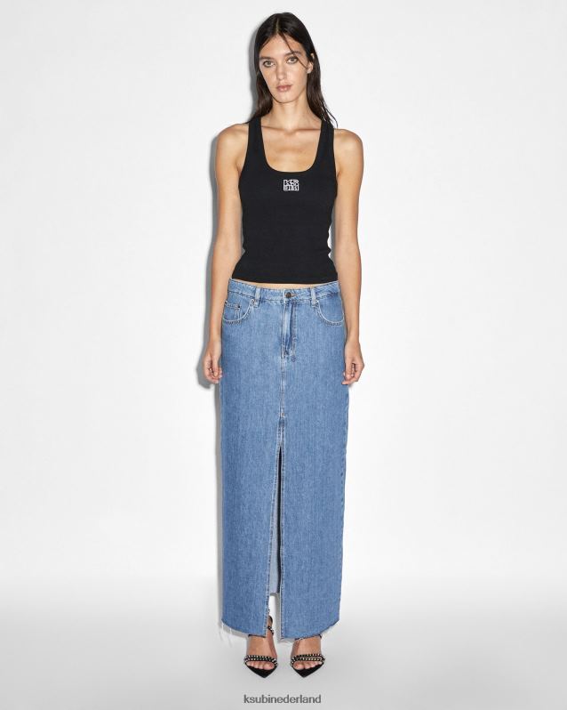 Ksubi vrouwelijk Kara maxirok erfgoed XT0TV87 kleding middelblauwe wassing