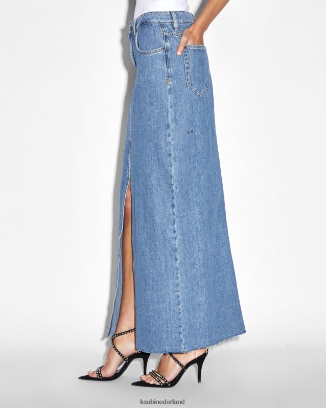Ksubi vrouwelijk Kara maxirok erfgoed XT0TV87 kleding middelblauwe wassing