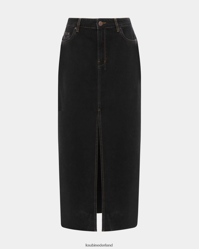 Ksubi vrouwelijk kara maxi rokhoogte XT0TV95 kleding zwart gewassen