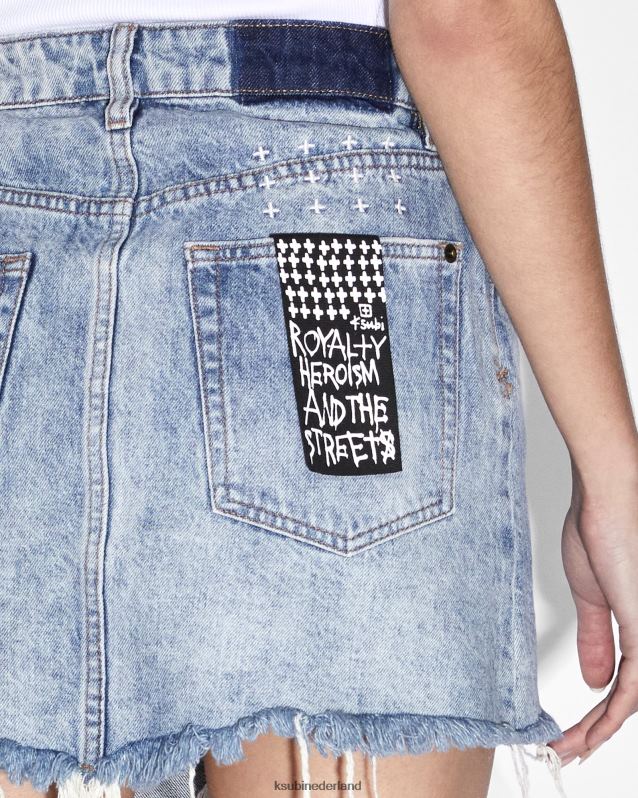Ksubi vrouwelijk rap rok klasse ziek XT0TV141 kleding blauw