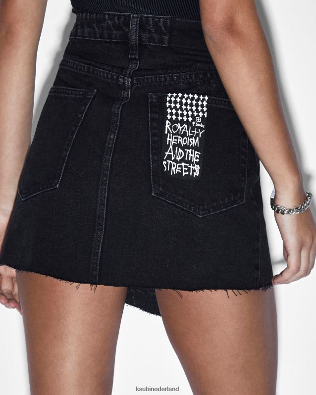 Ksubi vrouwelijk rap rokje XT0TV162 kleding zwart