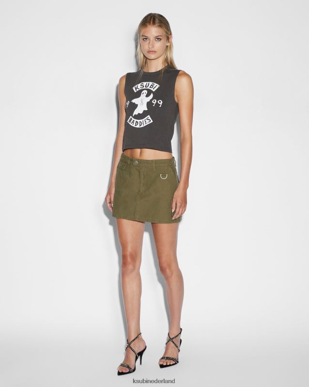 Ksubi vrouwelijk squad minirok XT0TV33 kleding khaki