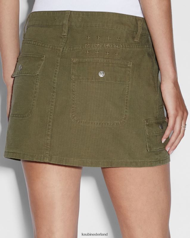 Ksubi vrouwelijk squad minirok XT0TV33 kleding khaki