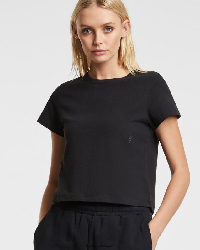 Ksubi vrouwelijk 3 x 4 mini RVS T-shirt XT0TV132 kleding pikzwart