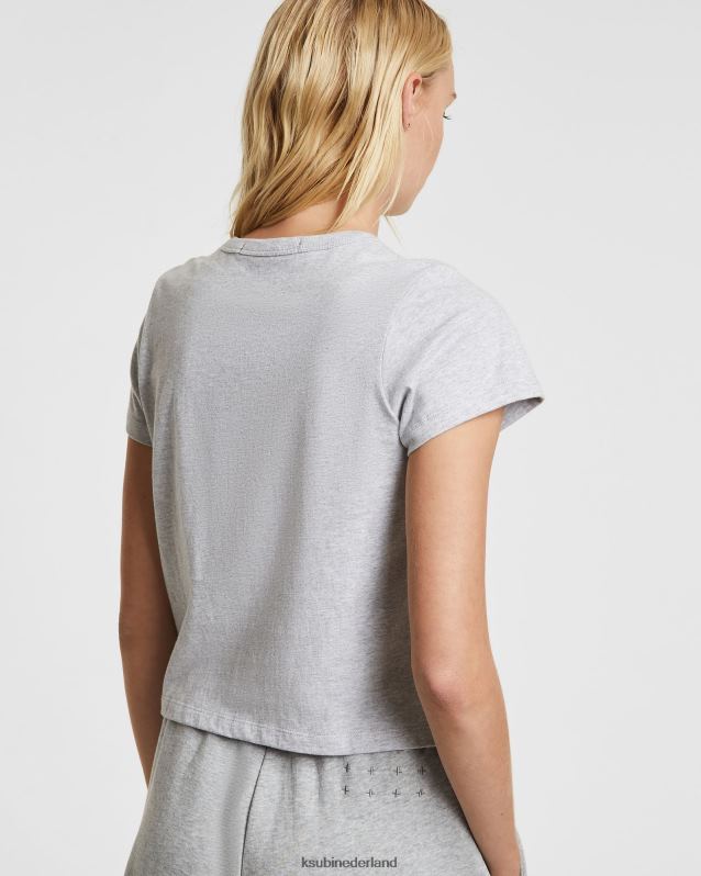 Ksubi vrouwelijk 3 x 4 mini RVS T-shirt XT0TV165 kleding grijs