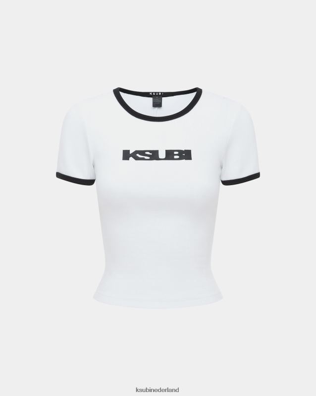 Ksubi vrouwelijk Jaren 90 ontstaan ​​SS T-shirt XT0TV55 kleding wit