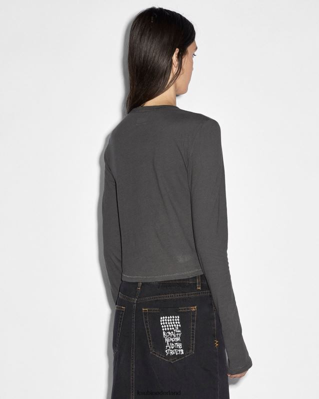 Ksubi vrouwelijk gestapeld ls tee XT0TV93 kleding houtskool