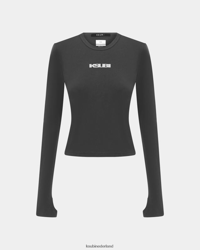 Ksubi vrouwelijk gestapeld ls tee XT0TV93 kleding houtskool
