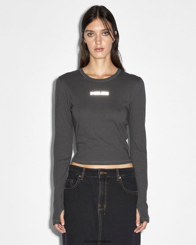 Ksubi vrouwelijk gestapeld ls tee XT0TV93 kleding houtskool