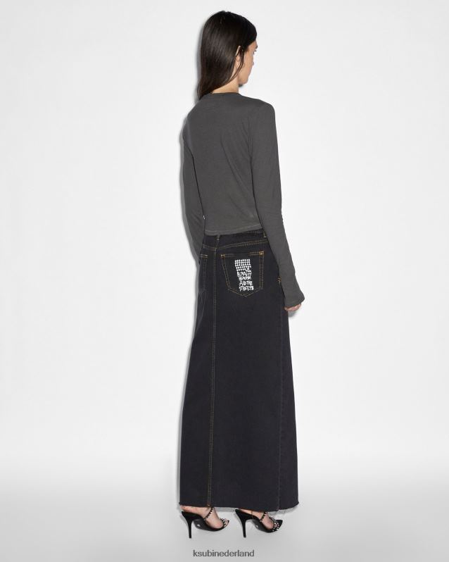 Ksubi vrouwelijk gestapeld ls tee XT0TV93 kleding houtskool