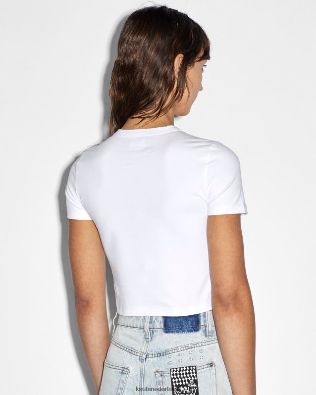 Ksubi vrouwelijk kraft sott baby ss tee XT0TV48 kleding wit