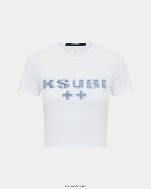 Ksubi vrouwelijk kraft sott baby ss tee XT0TV48 kleding wit