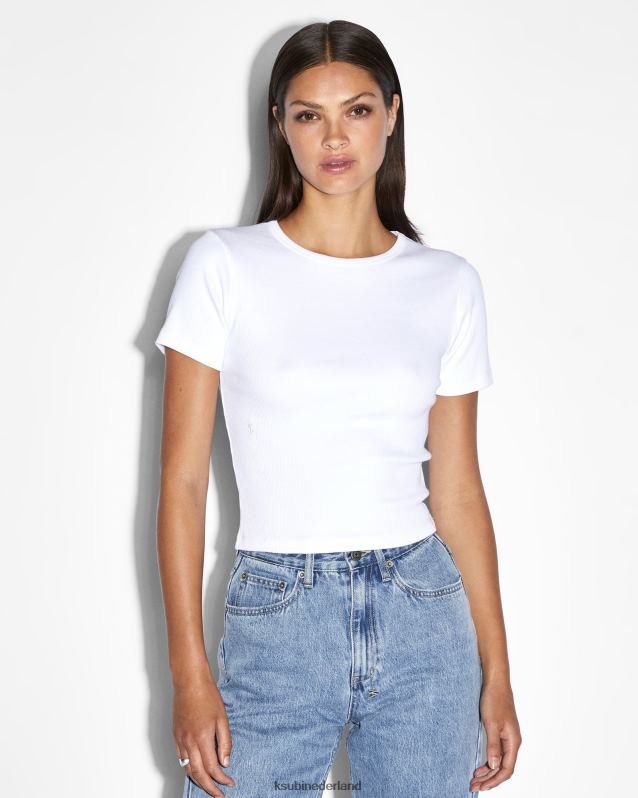 Ksubi vrouwelijk ontstaan ​​ss tee XT0TV28 kleding wit