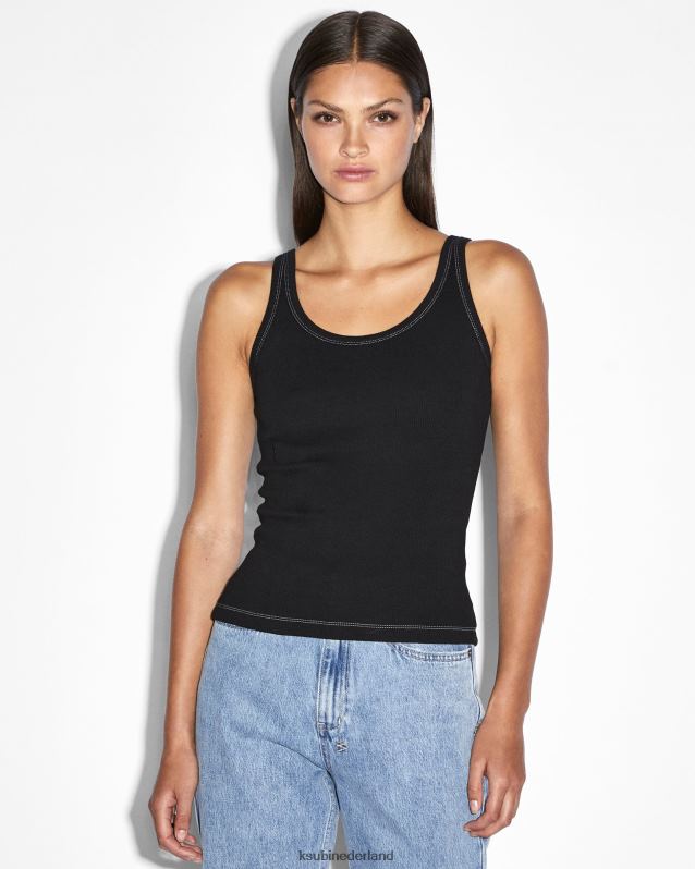 Ksubi vrouwelijk ontstaan ​​tanktop XT0TV31 kleding zwart