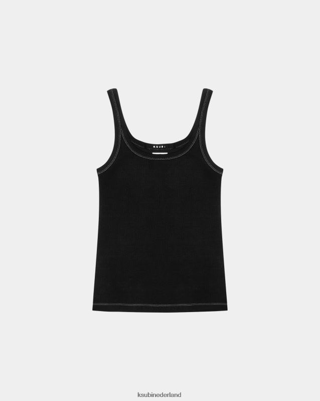 Ksubi vrouwelijk ontstaan ​​tanktop XT0TV31 kleding zwart