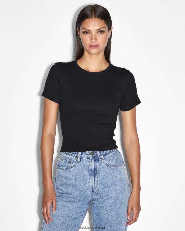Ksubi vrouwelijk ontstaan ​​tee XT0TV180 kleding zwart