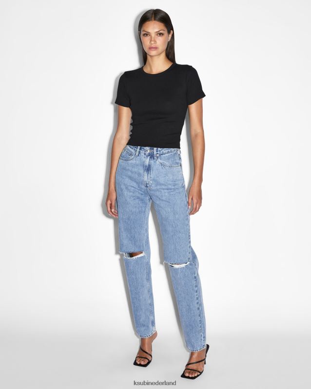 Ksubi vrouwelijk ontstaan ​​tee XT0TV180 kleding zwart