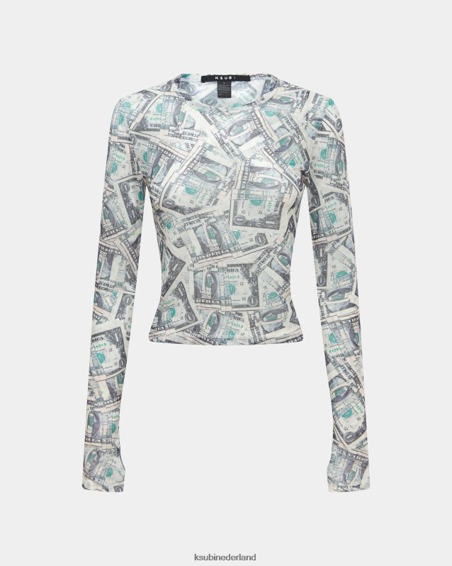 Ksubi vrouwelijk papier is tee XT0TV43 kleding afdrukken