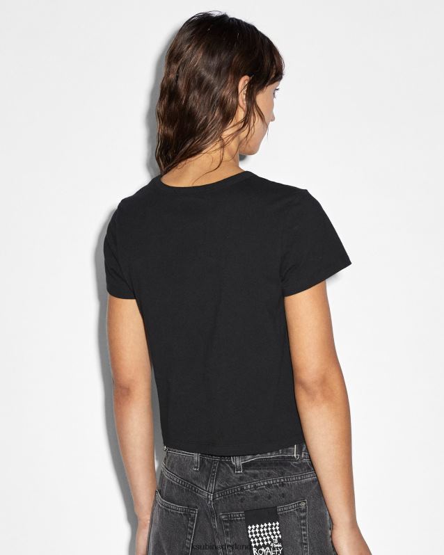 Ksubi vrouwelijk papieren mini-ss-T-shirt XT0TV45 kleding zwart