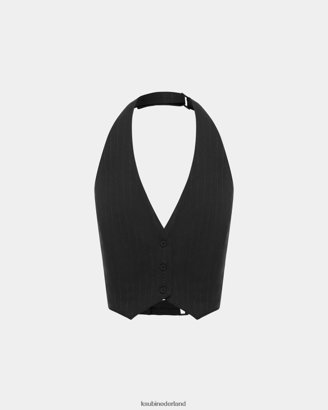 Ksubi vrouwelijk rebellenvest XT0TV52 kleding zwart