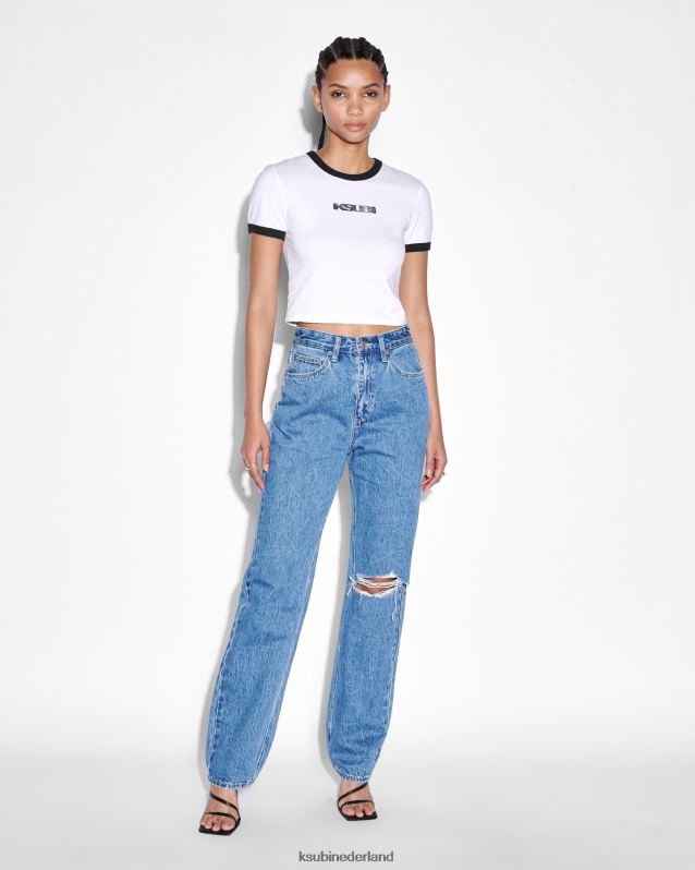 Ksubi vrouwelijk sott baby ss-t-shirt XT0TV46 kleding wit