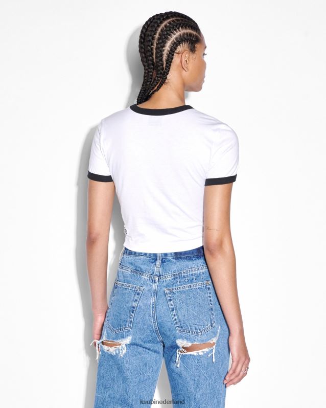 Ksubi vrouwelijk sott baby ss-t-shirt XT0TV46 kleding wit