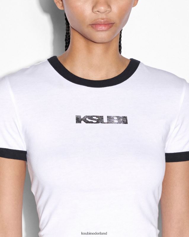 Ksubi vrouwelijk sott baby ss-t-shirt XT0TV46 kleding wit