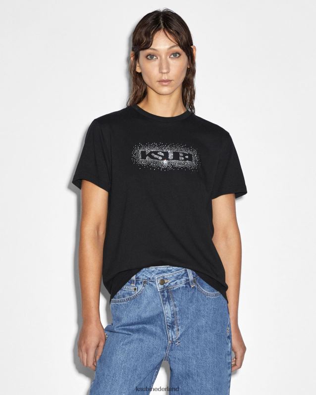 Ksubi vrouwelijk sott burst klassiek ss-t-shirt XT0TV77 kleding zwart