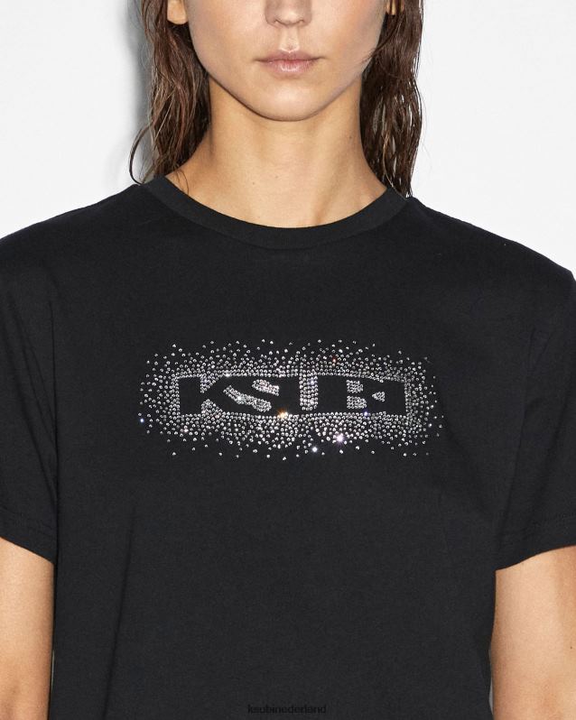 Ksubi vrouwelijk sott burst klassiek ss-t-shirt XT0TV77 kleding zwart