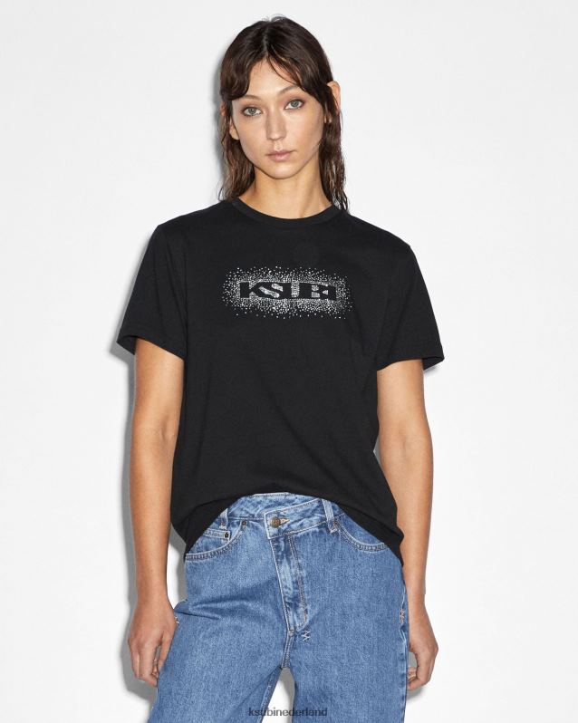 Ksubi vrouwelijk sott burst klassiek ss-t-shirt XT0TV77 kleding zwart