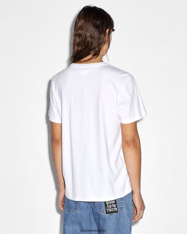 Ksubi vrouwelijk sott burst klassiek ss-t-shirt XT0TV88 kleding wit