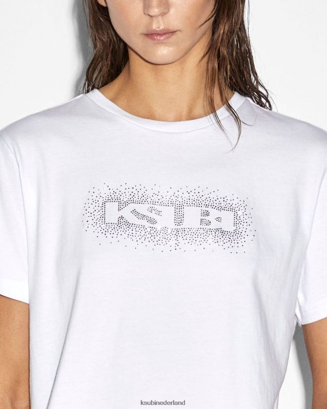 Ksubi vrouwelijk sott burst klassiek ss-t-shirt XT0TV88 kleding wit