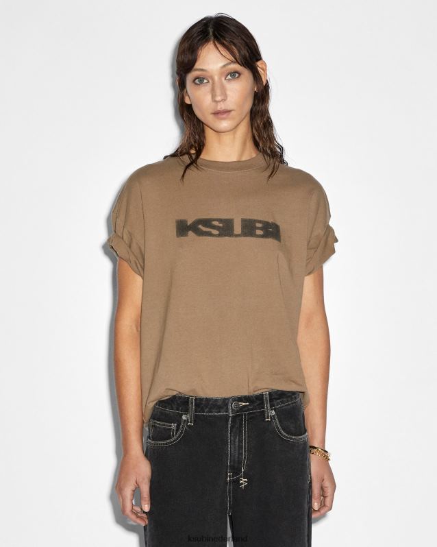 Ksubi vrouwelijk sott statische oh g ss tee XT0TV36 kleding khaki