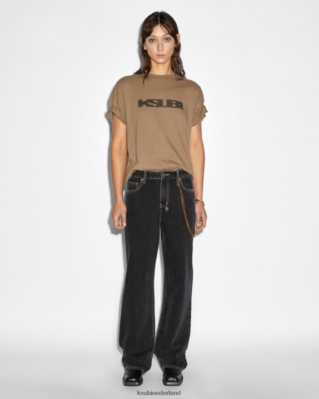 Ksubi vrouwelijk sott statische oh g ss tee XT0TV36 kleding khaki