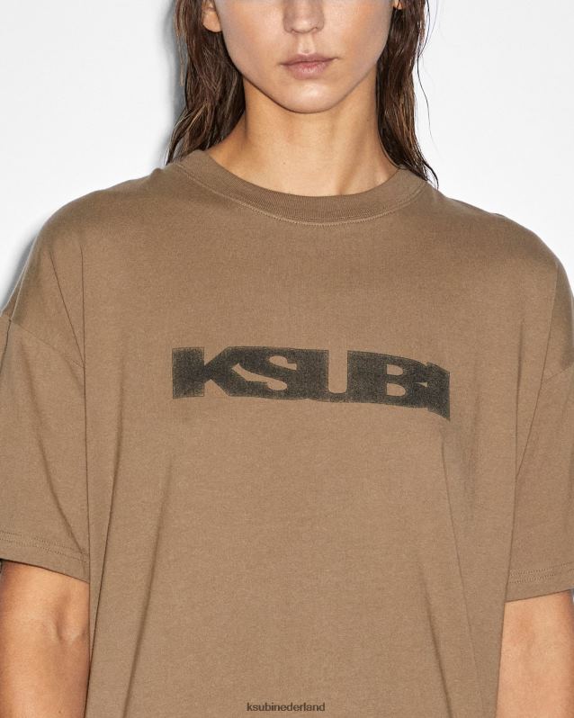 Ksubi vrouwelijk sott statische oh g ss tee XT0TV36 kleding khaki