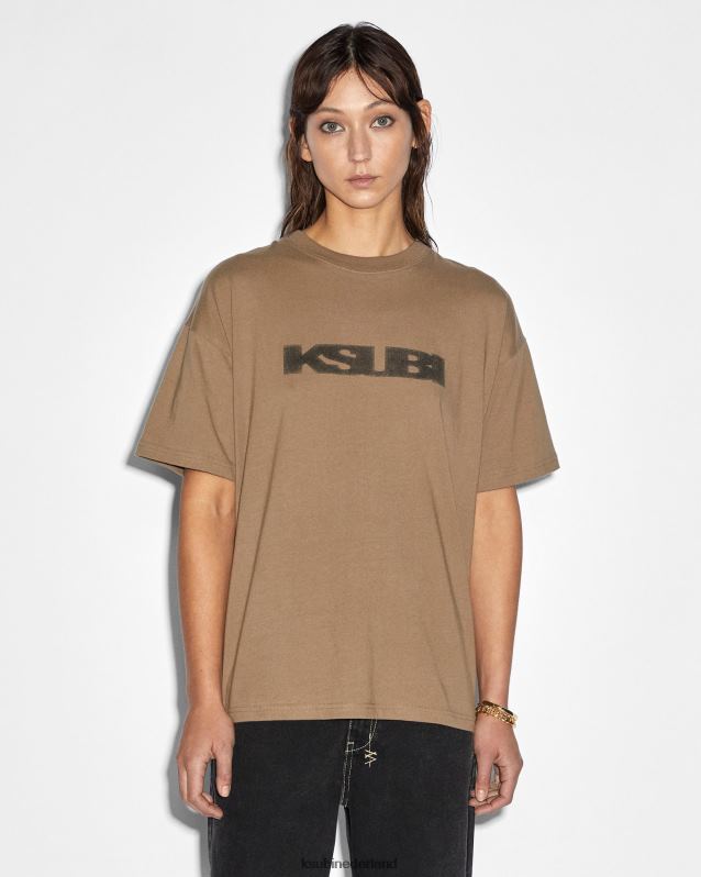 Ksubi vrouwelijk sott statische oh g ss tee XT0TV36 kleding khaki